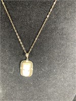 14K Gold Cameo Pendant & 9k Necklace
