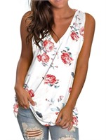 P685  Fantaslook Womens V-Neck Tank 2XL