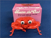 1979 Wind Up Crab toy Hong Kong, red plastic and