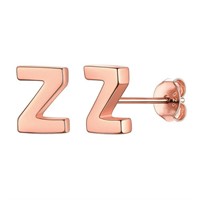 PROSILVER Initial "Z" Earring