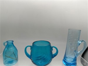Miniature blue glass