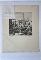 Little Boat Yard, Venice From the Original Etching