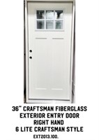 36" Craftsman Fiberglass RH Exterior Entry Door