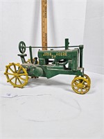 Vintage metal John Deere tractor toy