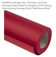NEW Kraft Paper Roll - 30" x 32.8' (Red)