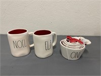 Rae Dunn Christmas Mugs & Measuring Cups