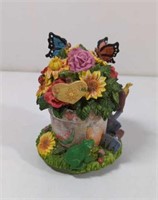 Musical Garden Flower Pot With Flowers and
