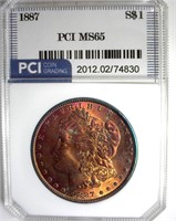1887 Morgan PCI MS65 Magnificent Color