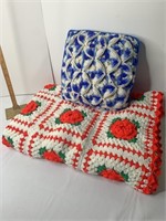 Small Afghan and pillow