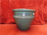 Pottery flower pot.