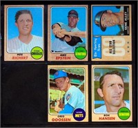 (5) 1968 Topps BB Cards