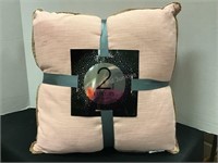Two New Pink Luxury Pillows (18 1/2" square)