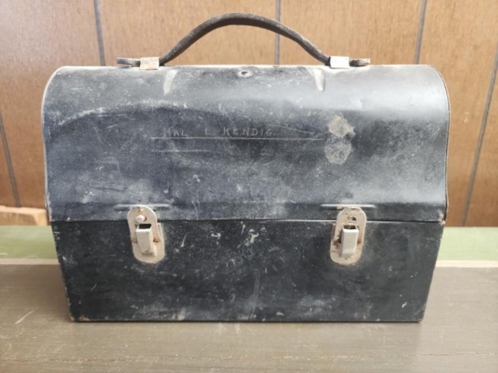 Vintage small metal tool box