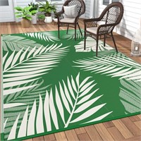 WF481  DEORAB 5x8 Outdoor Rug, Reversible, Plastic