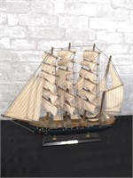 " Pamir " replica wooden ship with stand.