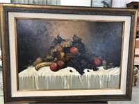 Large Painting Oil on Canvas Fruit