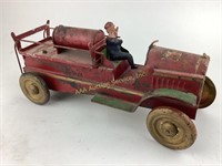 Metal wind up tanker truck toy.  See photos for