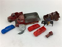 Cast iron trailer metal toy cars: Parker, Manoil,