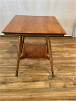 Antique Victorian Claw & Ball 2 Tier Parlor Table