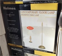 NEW Pair Floor Table Lamp Set 57" 21" Box Shades