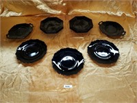 Assorted black plates