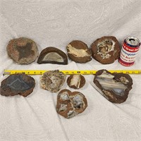 Collection Of 9 Large Geodes