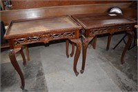 Two Mahogany Occasional Side Tables. Need TLC