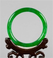 Imperial Green Jadeite Bangle with Certificate