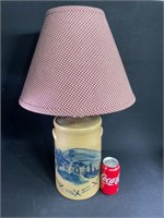 Double Handled Pottery Crock Lamp
