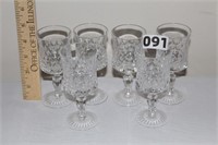 (6) Small stemware glasses
