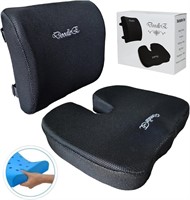 DOODLEE Memory Foam Seat Cushion Lumbar Set
