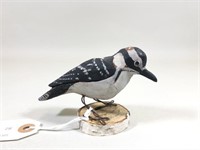 Hazel Tyrrell Hairy Woodpecker Bird Carving