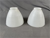 2 x 6" Milk Glass Torchiere Floor Lamp Diffuser