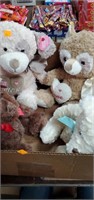Flat of stuffed animals