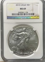 2015 Silver Eagle NCG MS 69