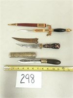 3 Decorative Knives / Letter Openers