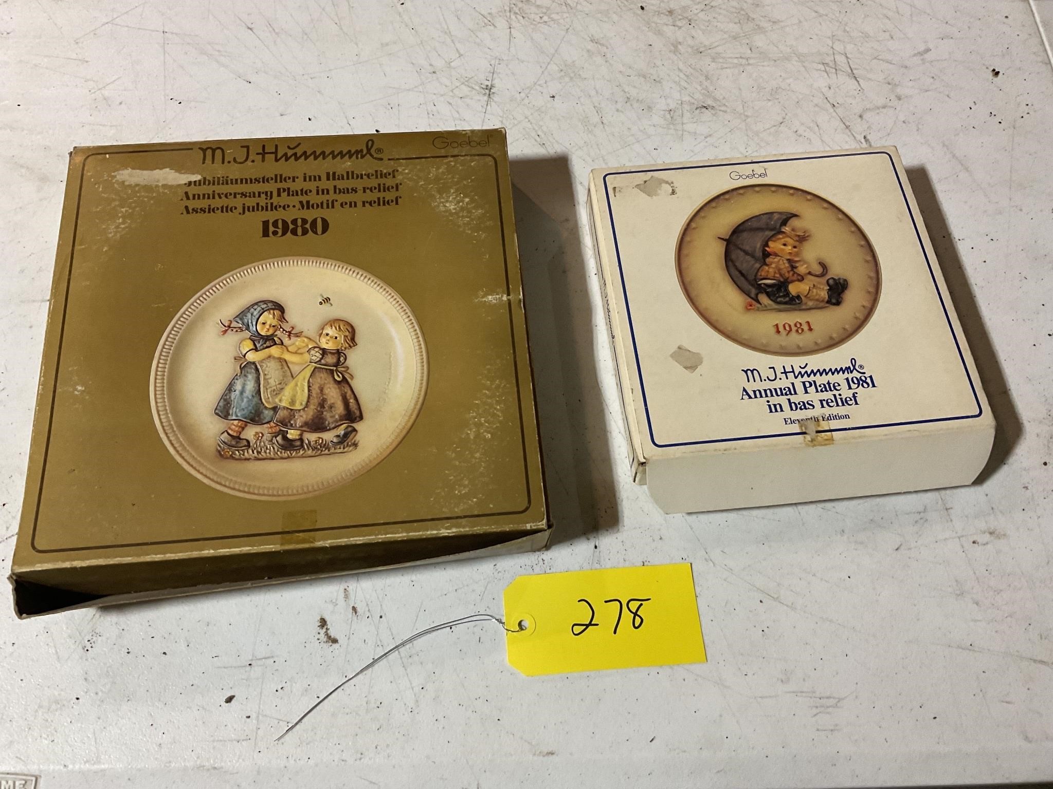 Goebel Hummel plates with boxes