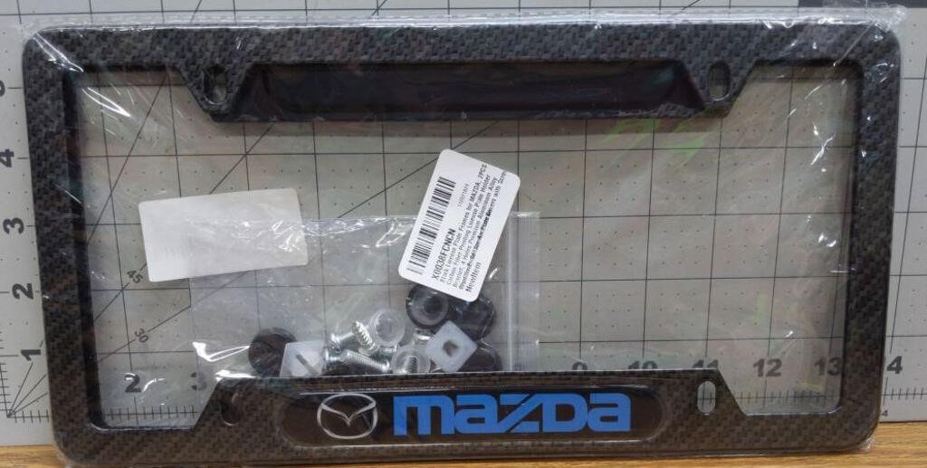 Mazda license plate cover