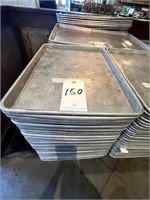 *LOT*(35)ALUMINUM HALF-SIZE SHEET CAKE PANS