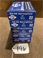 5 Boxes of PPU FMJ 150 Grain 30-06 Springfield