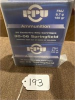 4 Boxes of PPU FMJ 150 Grain 30-06 Springfield