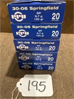 5 Boxes of PPU FMJ 150 Grain 30-06 Springfield