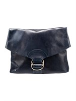 Givenchy Canvas Lining Blue Leather Clutch