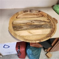 Oversized Carved Wood Tray - Hearth & Hand™ with M