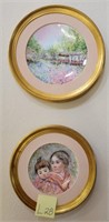 Q - LOT OF 2 COLLECTOR PLATES (L28)