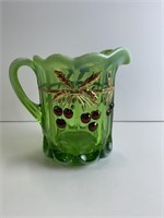Mosser Opalescent Green Cherries & Cable Pitcher