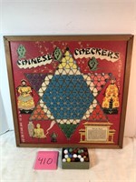 Chinese checkers board & marbles