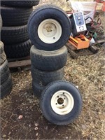 (5) GOLF CART WHEELS