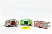 Lesney Matchbox 2 Volkswagon VW Bus and Open Top