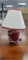 Maroon porcelain 12 inch table lamp